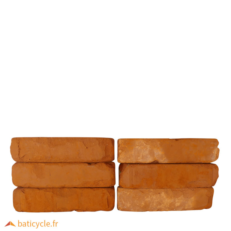 Briques rouges RETRO - 21,5 cm - Occasion - Réemploi - Bâticycle